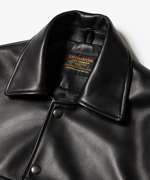 MR.OLIVE / SKOOKUM COLLABORATION / LAMB LEATHER COACH JACKET ミスターオリーブ/スクーカムコラボ / ラムレザーコーチジャケット